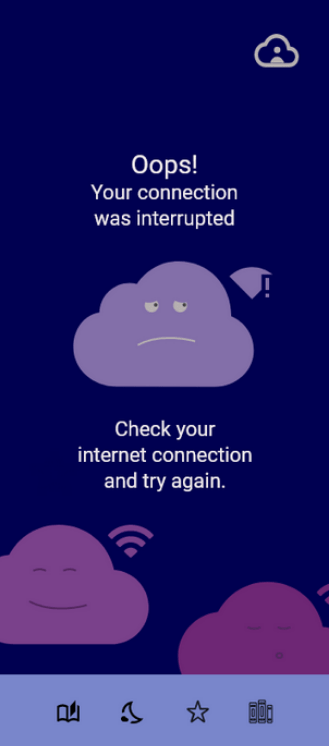 error page, first iteration
