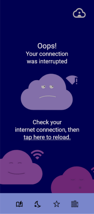 error page, second iteration improved with a link to reload
