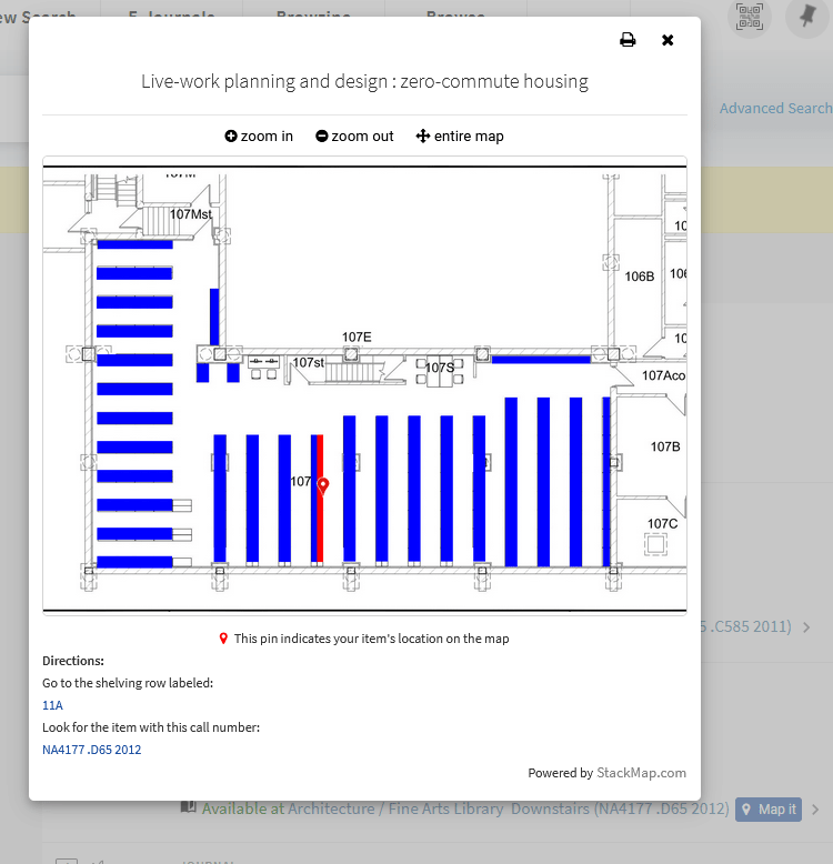 Image shows Map It feature in action.