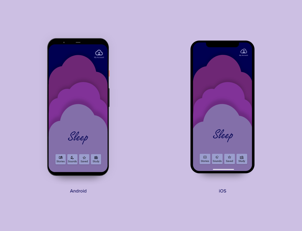 final landing page mockups for android and iOS systems